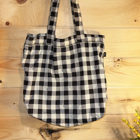 Coach Handbags - Coach Checkered Black and White Gingham Packable Foldable Tote